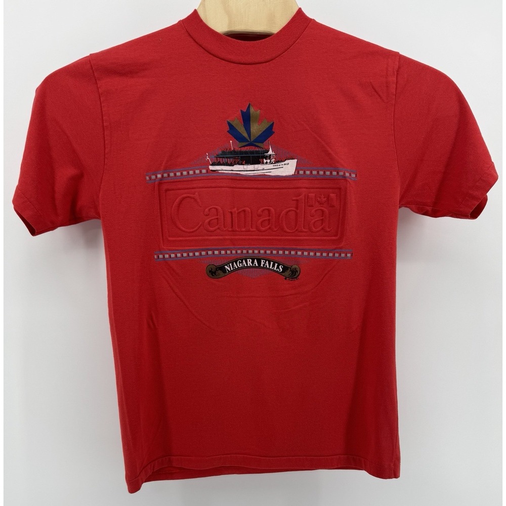 Vintage 90s Niagara Falls Canada Embroidered T-Shirt Size M Single Stitch